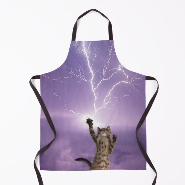 Item preview, Funny Powerful Cat with Lightning and Thunder designed and sold by WildWoyages.