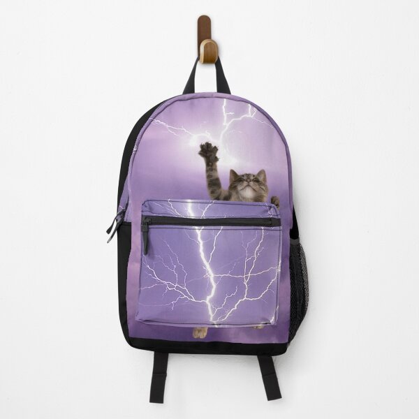 Item preview, Funny Powerful Cat with Lightning and Thunder designed and sold by WildWoyages.