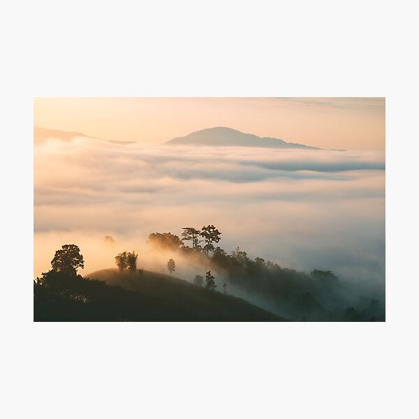 Item preview, Landscape Mountain View Point with Fog in Thailand designed and sold by JTS STORE.