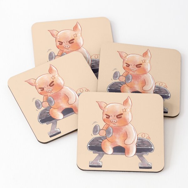 Item preview, Funny Pig Lifting Weights for the Gains designed and sold by Jieul.