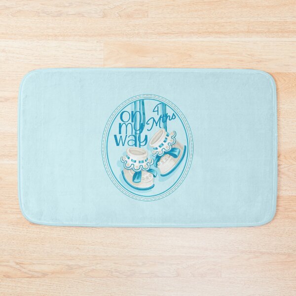 Artikelvorschau, „On My Way – 4 Monate“ Blau (inkl. Umstands- und Babykleidung) entworfen und verkauft von PawsitiveMum.