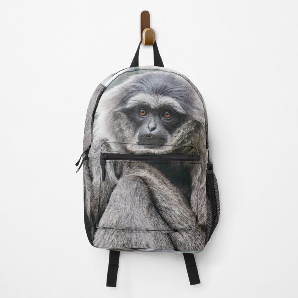 Vista previa del artículo con la obra «Gibbon plateado», diseñado y vendido por NaturallyArt.