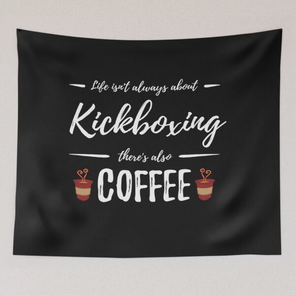 Item preview, Coffee Drinker Kickboxing Funny Kick boxer Gift Idea designed and sold by Mastainich09.