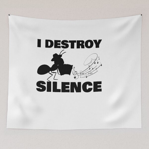 Item preview, i destroy silence -  i destroy silence accordion,funny accordion & Ant  lovers designed and sold by 0umStore.