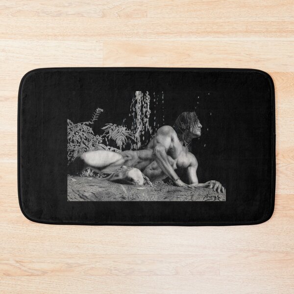 Item preview, Black and White Pencil Drawing Male in Nature designed and sold by IV Designs.