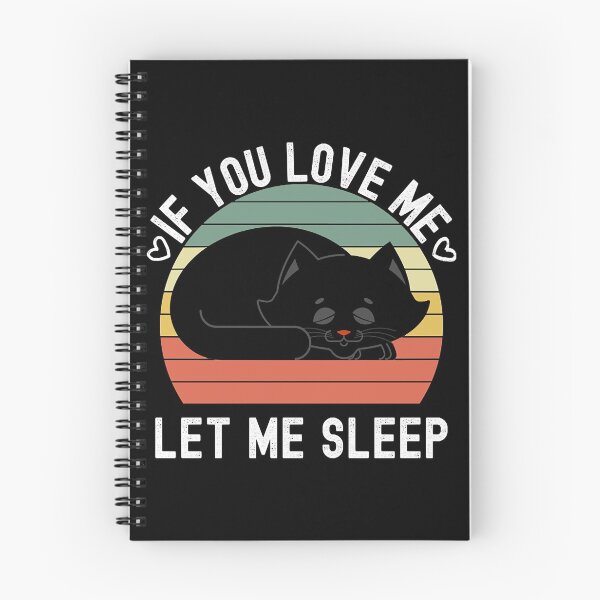 Item preview, If you love me let me sleep nightgown with a funny cat  designed and sold by Skyland66.
