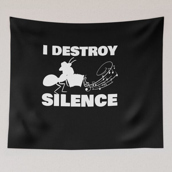 Item preview, i destroy silence -  i destroy silence accordion,funny accordion & Ant  lovers designed and sold by 0umStore.