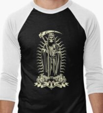 Camiseta ¾ bicolor para hombre Santa Muerte