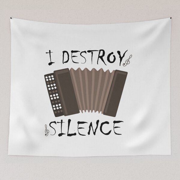 Item preview, i destroy silence -  i destroy silence accordion,funny accordion & Ant  lovers designed and sold by 0umStore.