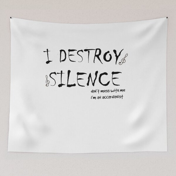 Item preview, i destroy silence -  i destroy silence accordion,funny accordion & Ant  lovers designed and sold by 0umStore.