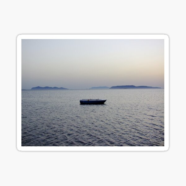 three islands on background Sticker