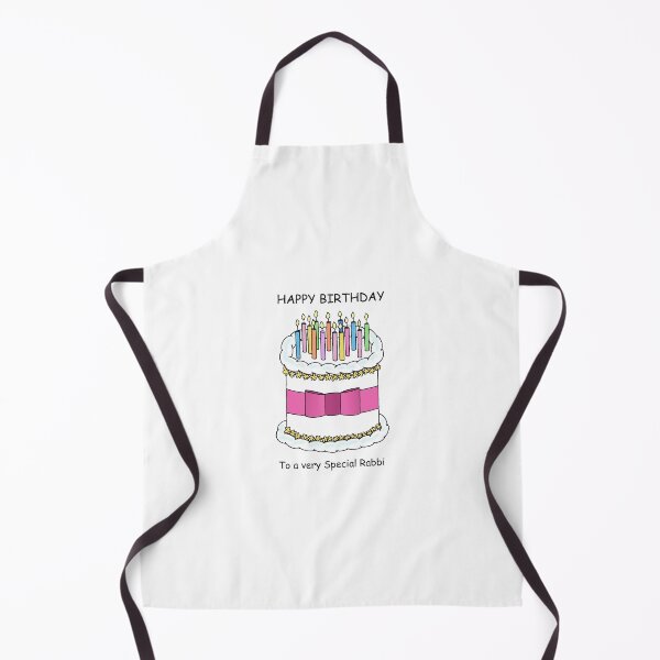 Item preview, Happy Birthday Rabbi Cartoon Cake and Candles designed and sold by KateTaylor.