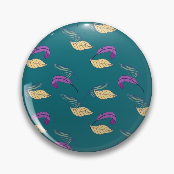 Item preview, Simple Leafy artwork on blue-green background designed and sold by PatternParadise.