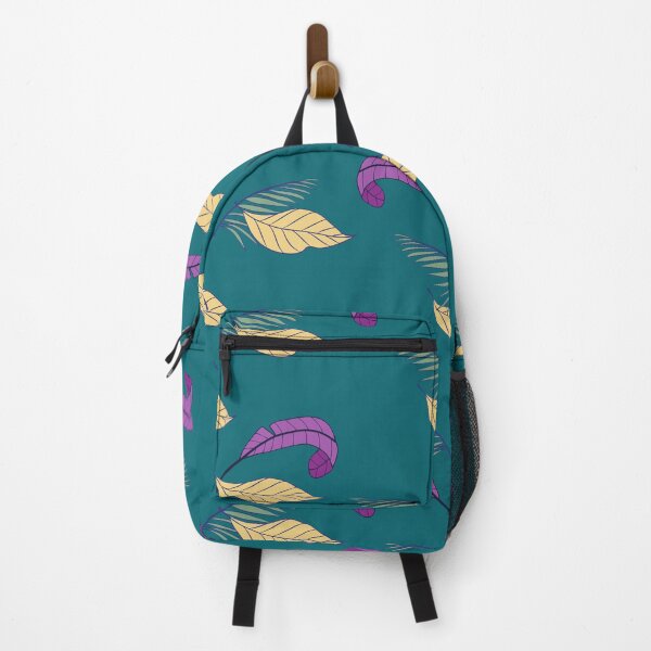 Item preview, Simple Leafy artwork on blue-green background designed and sold by PatternParadise.