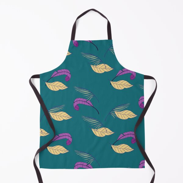 Item preview, Simple Leafy artwork on blue-green background designed and sold by PatternParadise.
