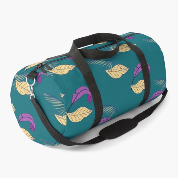 Item preview, Simple Leafy artwork on blue-green background designed and sold by PatternParadise.
