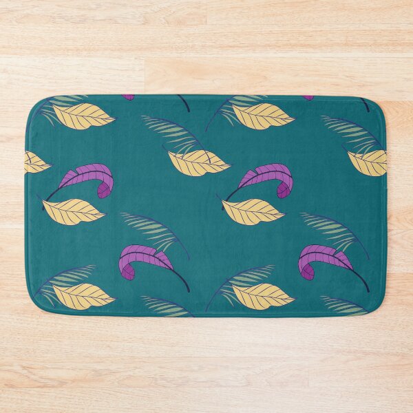Item preview, Simple Leafy artwork on blue-green background designed and sold by PatternParadise.