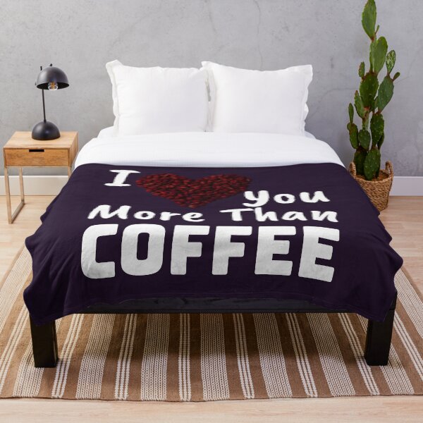 Aperçu de l'œuvre Le café est ma Saint-Valentin Je t'aime plus que le café créée et vendue par RadhaWords.