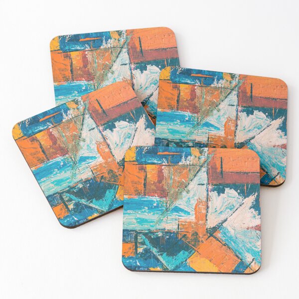 Item preview, The two opposite rivers collide Brush Hand Painted Artwork designed and sold by Saraartwork.