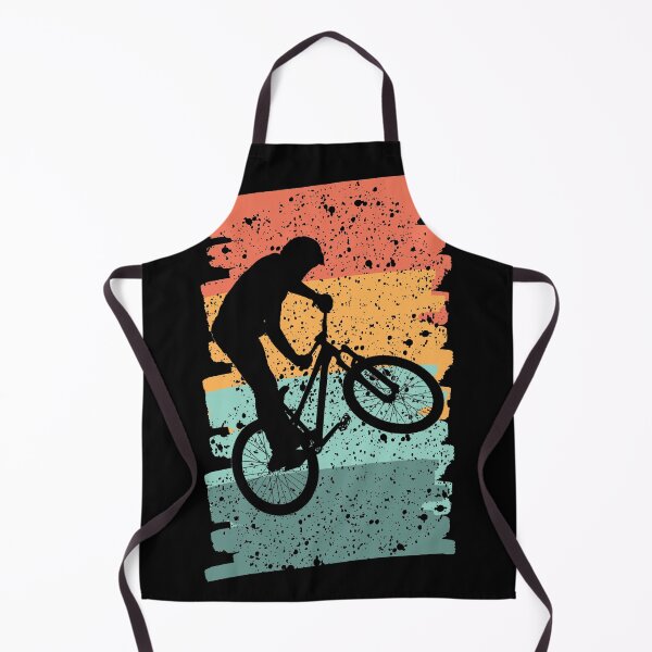 Item preview, Mountain Biking Silhouette on a Distressed Sunset Color Background designed and sold by Rhu Creations.