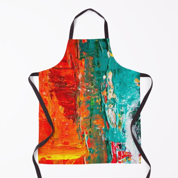 Item preview, The Volcano And The Sea Collide Colors Brush Hand Painted Artwork designed and sold by Saraartwork.