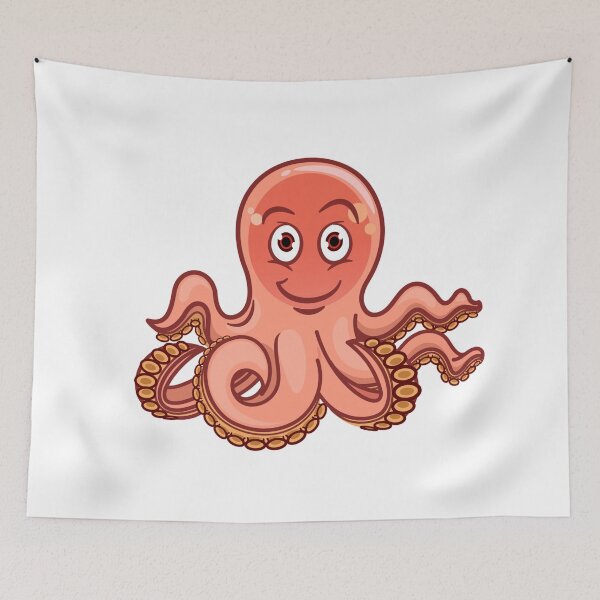 Item preview, orange octopus designed and sold by treasure-crafts.