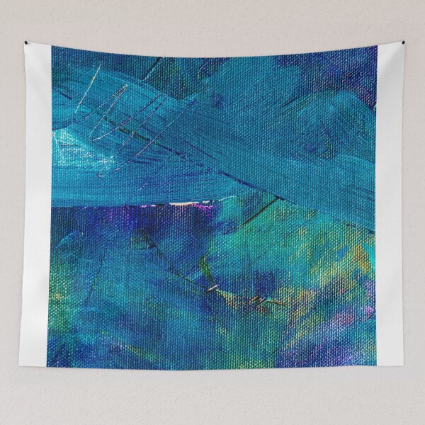 Item preview, Drawing on canvas With The Blue Brush Hand Painted Artwork designed and sold by Saraartwork.