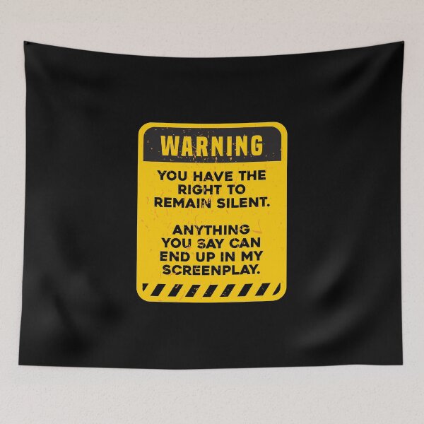 Item preview, MIRANDA WARNING Youll End Up in My Screenplay designed and sold by ArqDezines.