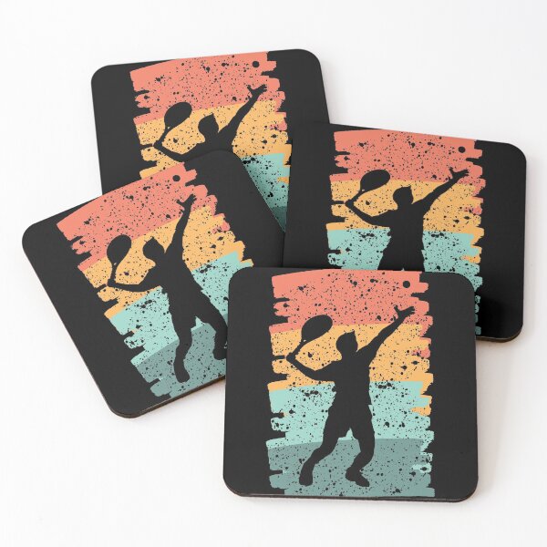 Item preview, Tennis Silhouette on a Distressed Sunset Color Background designed and sold by Rhu Creations.