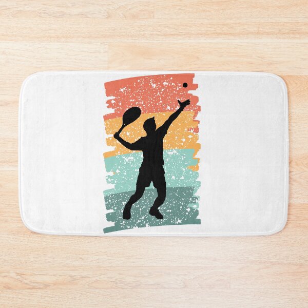 Item preview, Tennis Silhouette on a Distressed Sunset Color Background designed and sold by Rhu Creations.