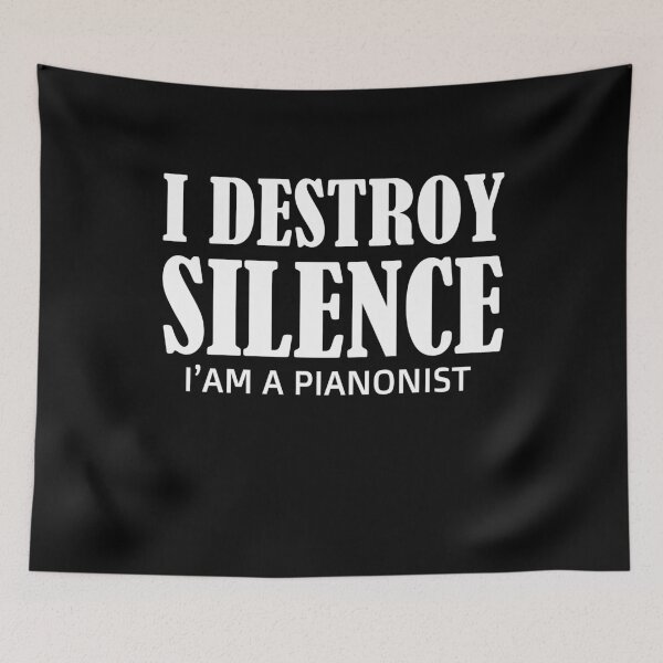 Item preview, i destroy silence -  i destroy silence piano,funny piano lovers - gift for pianonist designed and sold by 0umStore.