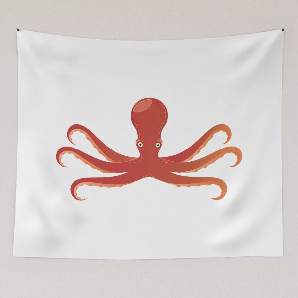 Item preview, orange octopus designed and sold by treasure-crafts.