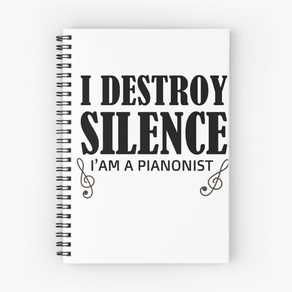Item preview, I destroy silence -  i destroy silence piano,funny piano lovers - gift for pianonist designed and sold by 0umStore.