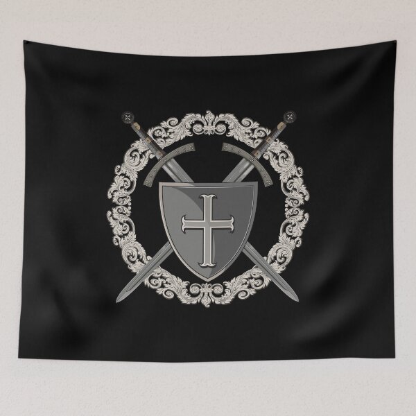 Item preview, Templar Shield crossed with two templar swords designed and sold by MedievalWear.
