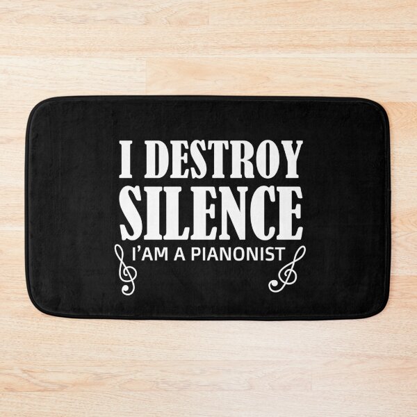 Item preview, I destroy silence -  i destroy silence piano,funny piano lovers - gift for pianonist designed and sold by 0umStore.