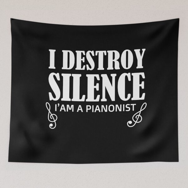 Item preview, I destroy silence -  i destroy silence piano,funny piano lovers - gift for pianonist designed and sold by 0umStore.