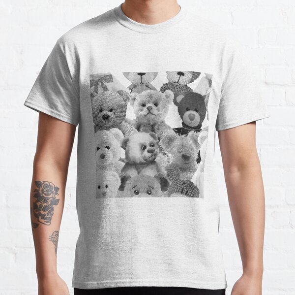 Teddy bear - lots of teddy bears - black and white Classic T-Shirt