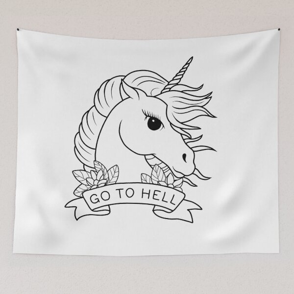 Item preview, Go to Hell - Unicorn designed and sold by ValentinaHramov.