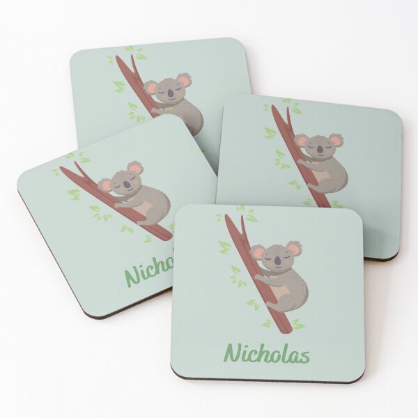 Item preview, NIcholas Boys Name Koala Print designed and sold by melbournegirl.