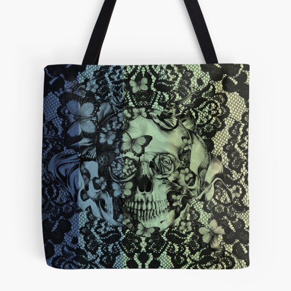 Item preview, Navy fade Victorian Lace Skull designed and sold by KristyPatterson.