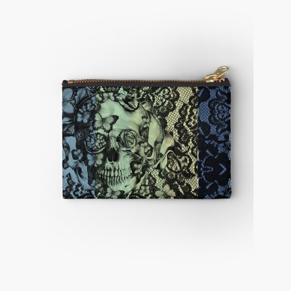 Item preview, Navy fade Victorian Lace Skull designed and sold by KristyPatterson.