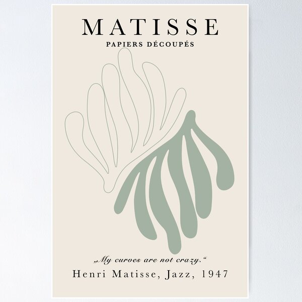 Item preview, Henri Matisse Flower. Paper Decoupes Art Green, Matisse Cutout's designed and sold by re-make-.