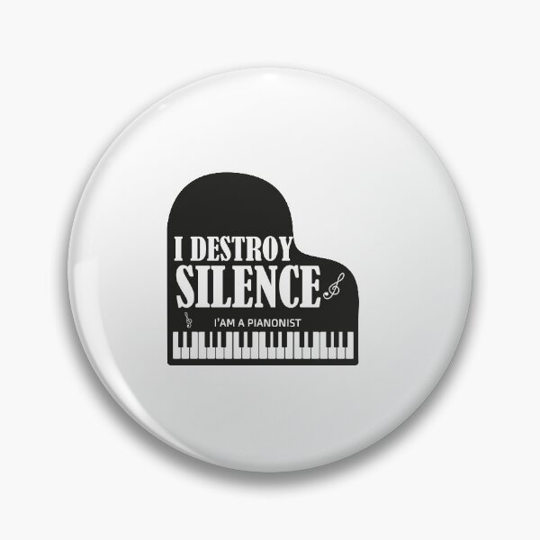 Item preview, I destroy silence -  i destroy silence piano,funny piano lovers - gift for pianonist designed and sold by 0umStore.