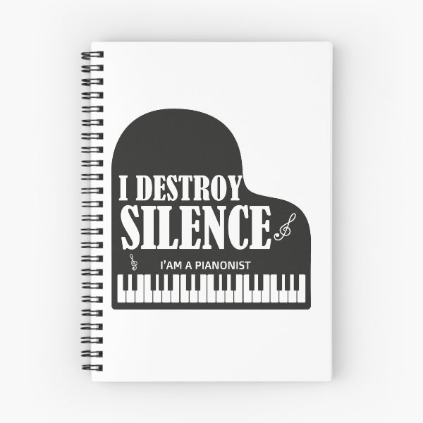 Item preview, I destroy silence -  i destroy silence piano,funny piano lovers - gift for pianonist designed and sold by 0umStore.