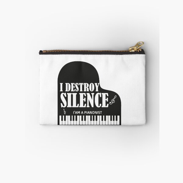 Item preview, I destroy silence -  i destroy silence piano,funny piano lovers - gift for pianonist designed and sold by 0umStore.