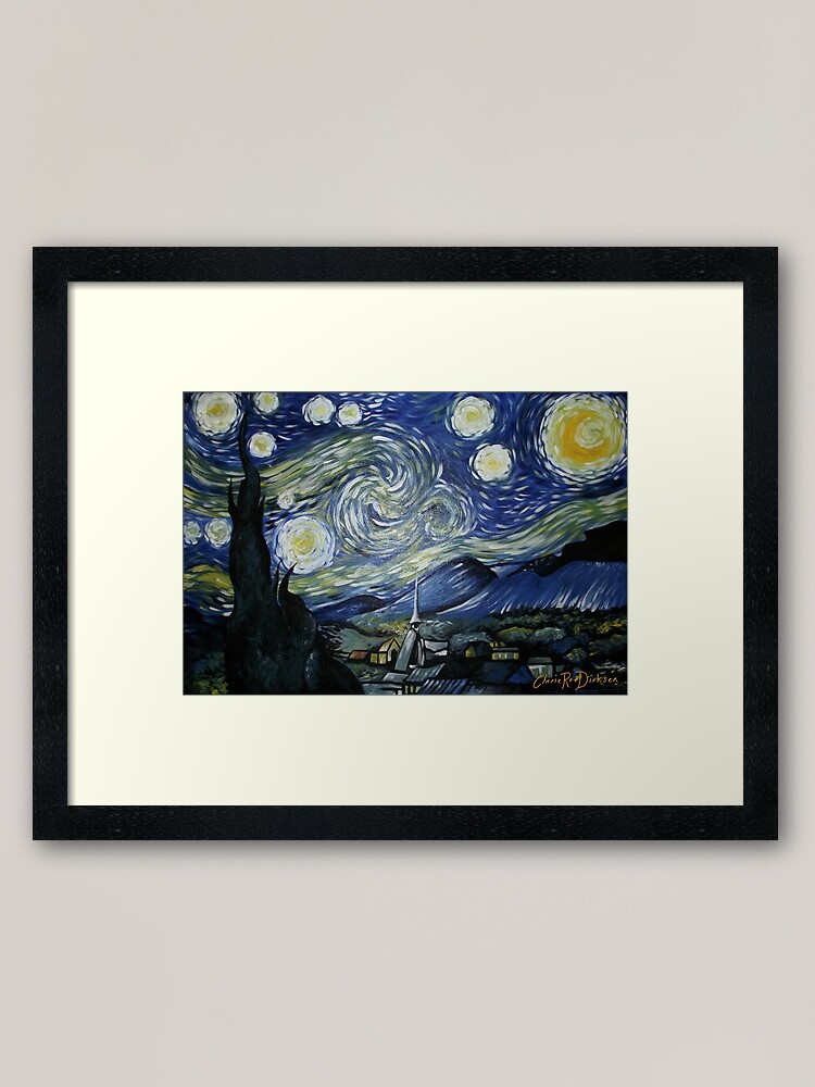 Alternate view of Reproduction of Starry Night Framed Art Print