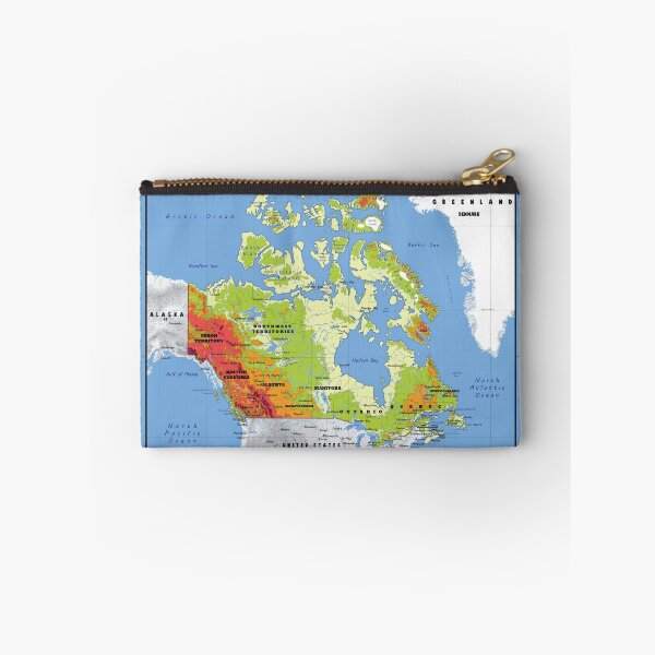 Item preview, physical map of CANADA, topographic map of CANADA with names for the provinces and territories, cities and Major Lakes and Rivers designed and sold by mashmosh.