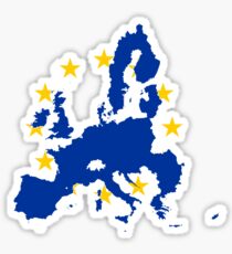 Flaggenkarte der Europäischen Union Sticker