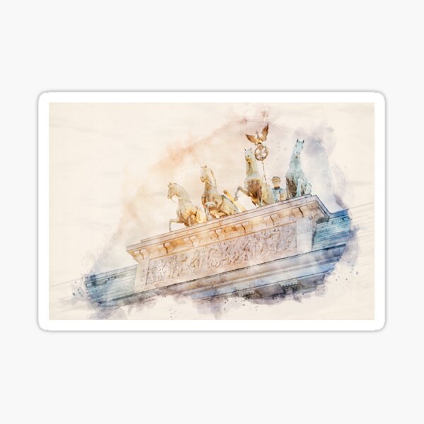 Artikel-Vorschau von Aquarell Illustration Quadriga, designt und verkauft von ffpdsgn.
