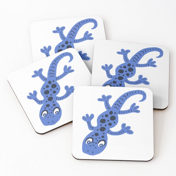 Item preview, Cute Blue Gecko Lizard Drawing with Spots designed and sold by OneLook.